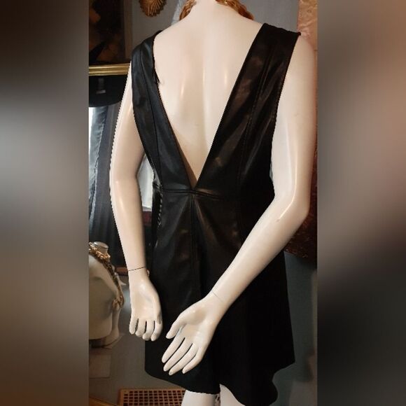 NWOT Zara Faux Leather Pinafore Dress - Picture 11 of 12